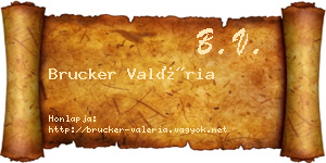 Brucker Valéria névjegykártya